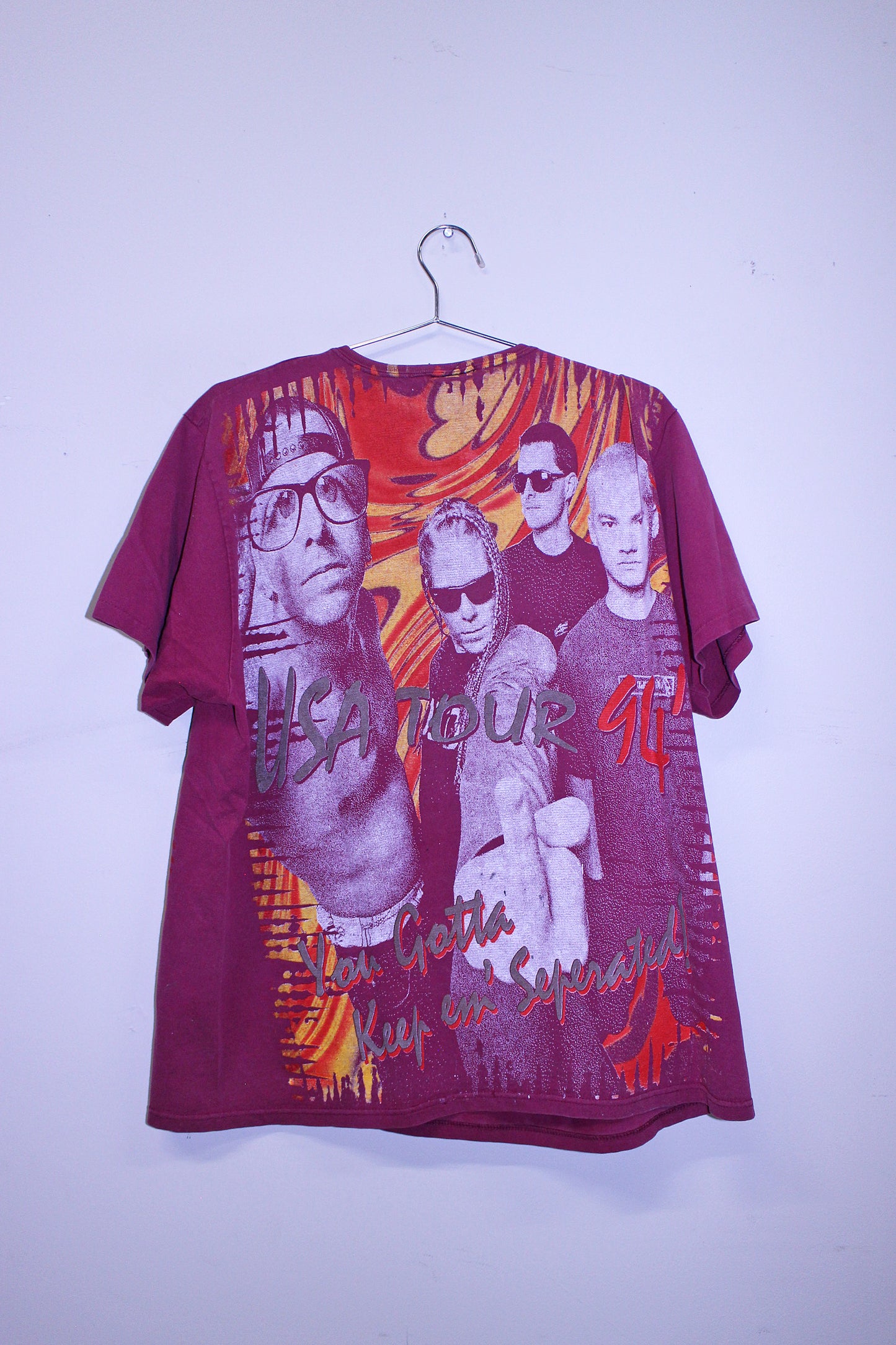 Offspring on maroon vintage Hanes her way tee (XL)