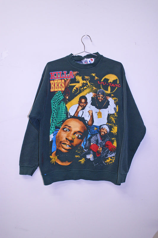 Wu Killa Bees on vintage Munsingwear sweatshirt (L)