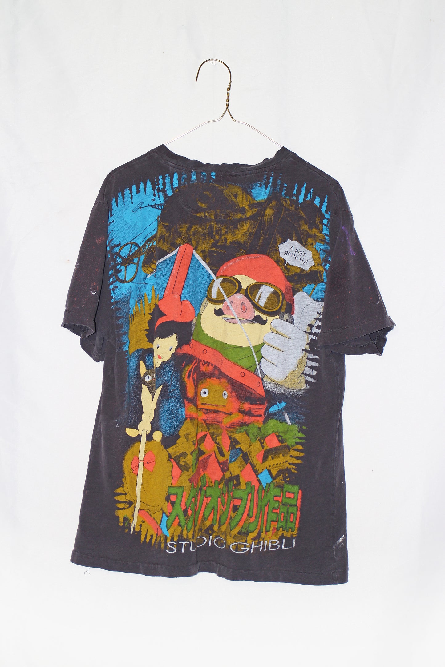 Faded Ghibli Single Stitch modern Tee (L)