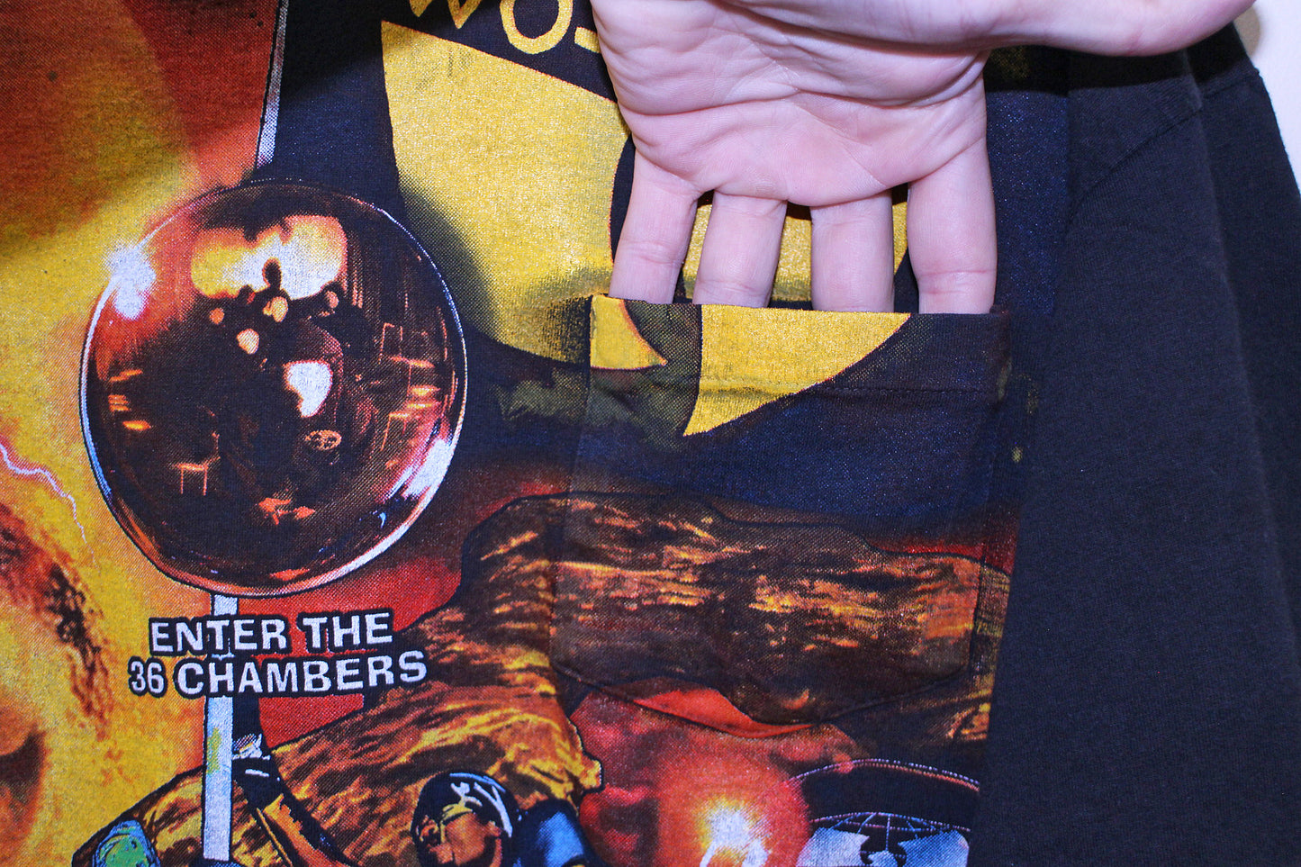 Wu Army on vintage Hanes single stitch pocket tee (XL)