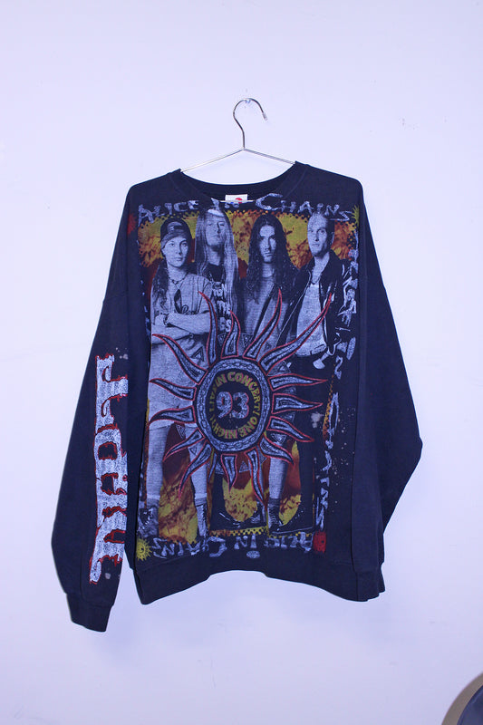 A.I.C on faded & worn 50/50 sweatshirt (XXL)
