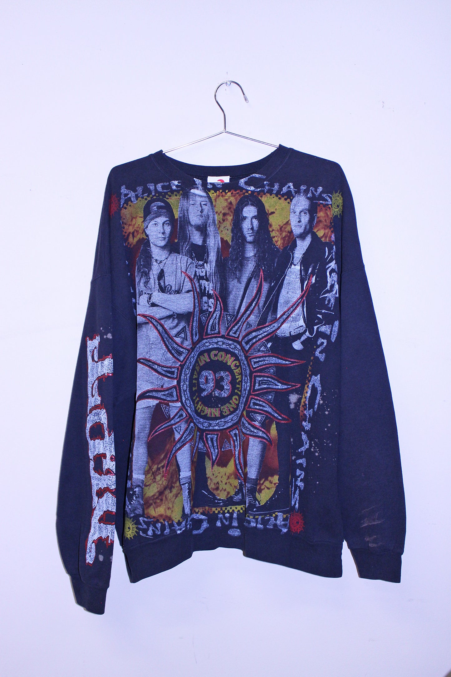 A.I.C on faded & worn 50/50 sweatshirt (XXL)