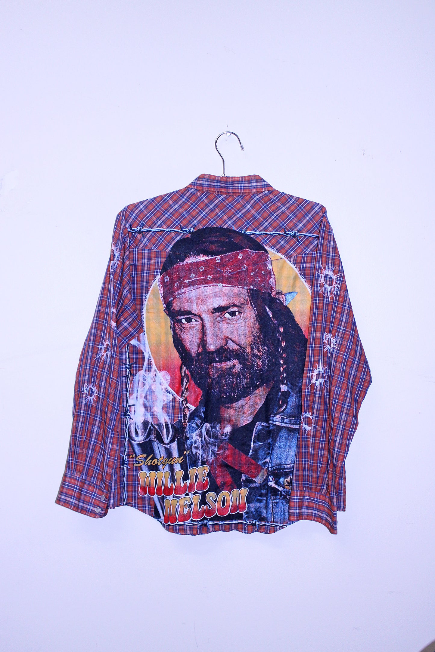 Willie on thin CS&CO western pearl snap button up (L)