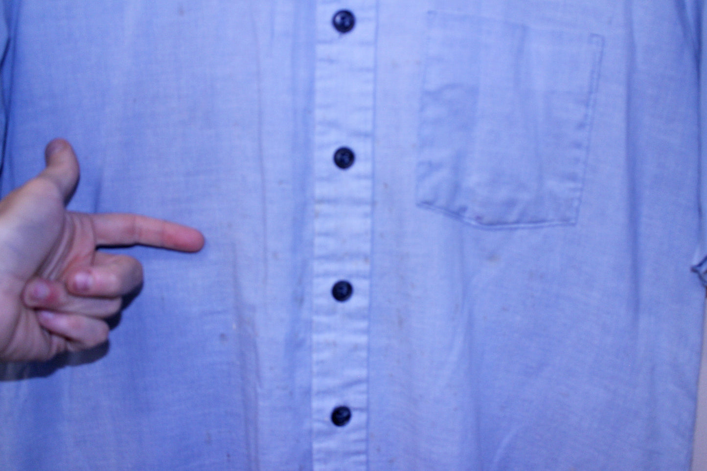 Willie on vintage work wear O.W mens button up
