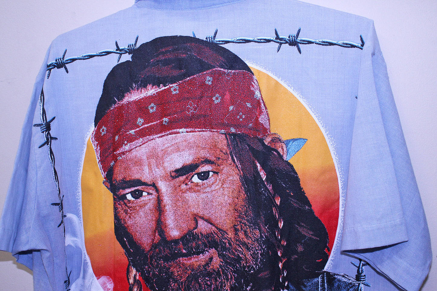 Willie on vintage work wear O.W mens button up