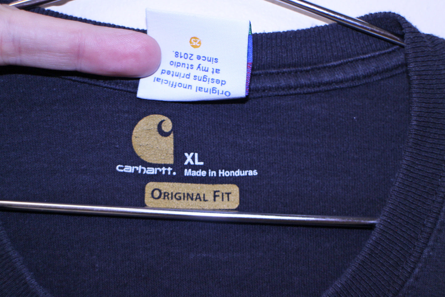 Wu Army on faded Carhartt Pocket Tee (XL)