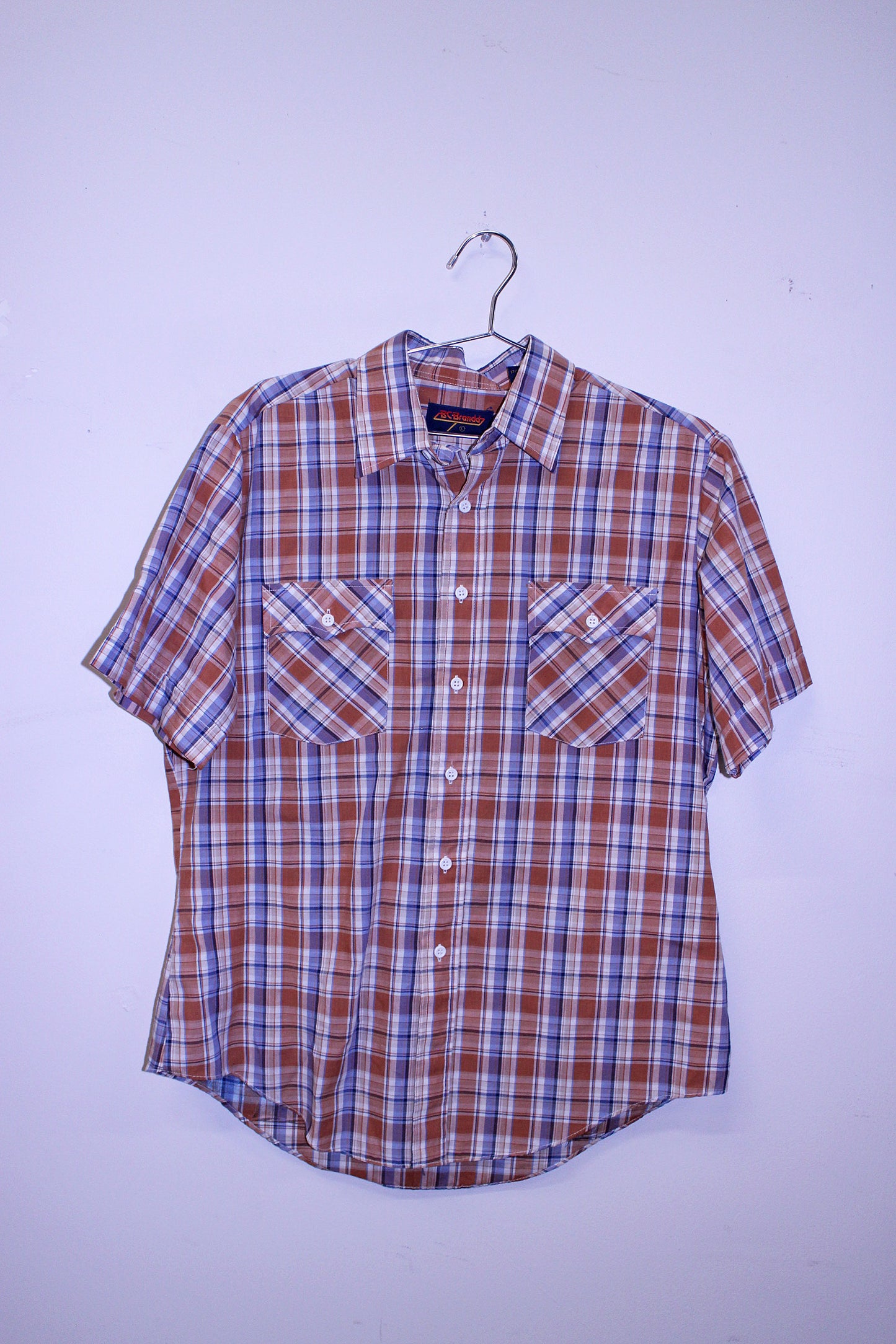 Willie on vintage BC Brandd pearl snap western short sleeve (L)
