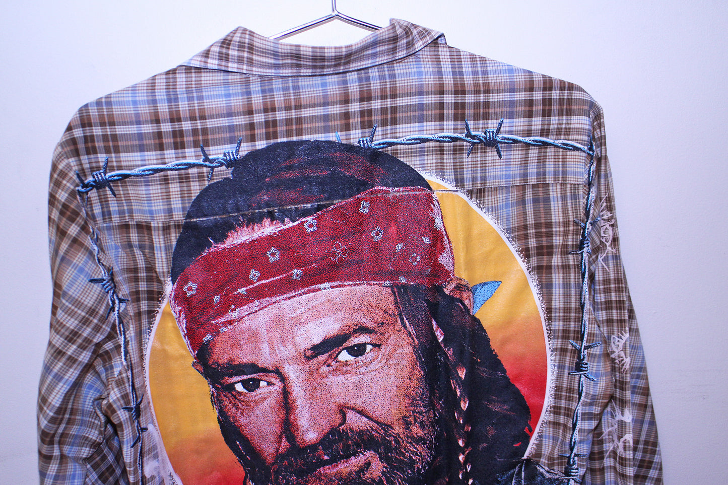Willie on vintage GAP western pearl snap (M)