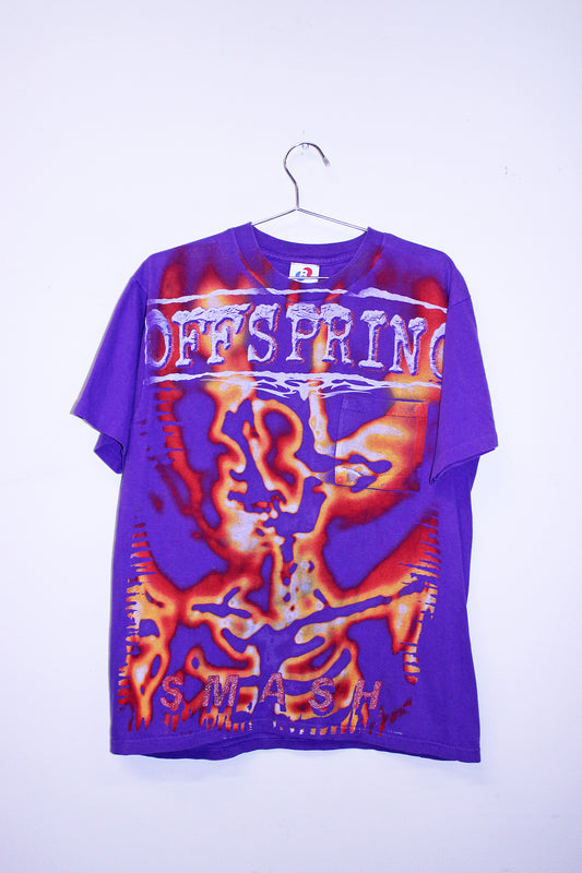 Offspring on vintage cheetah purple tee (M)
