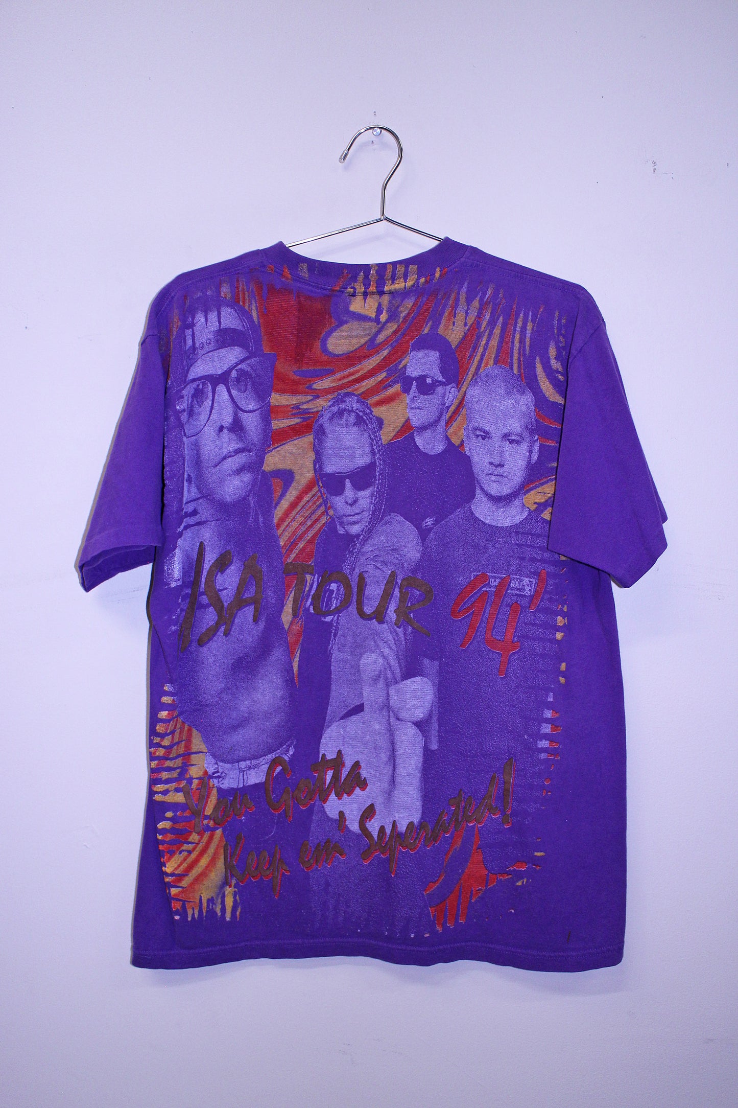 Offspring on vintage cheetah purple tee (M)
