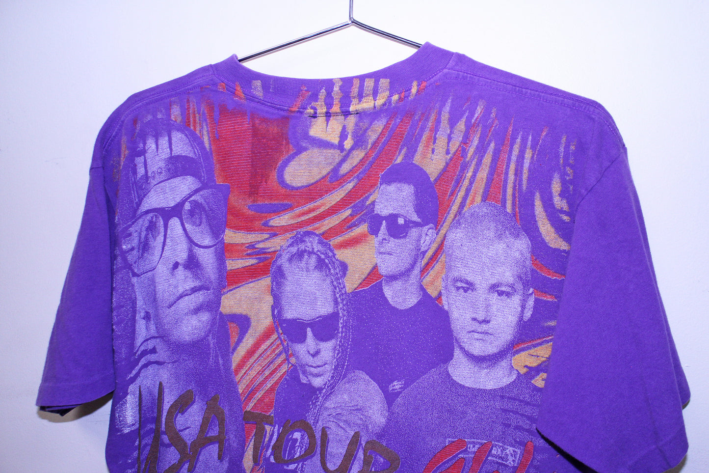 Offspring on vintage cheetah purple tee (M)