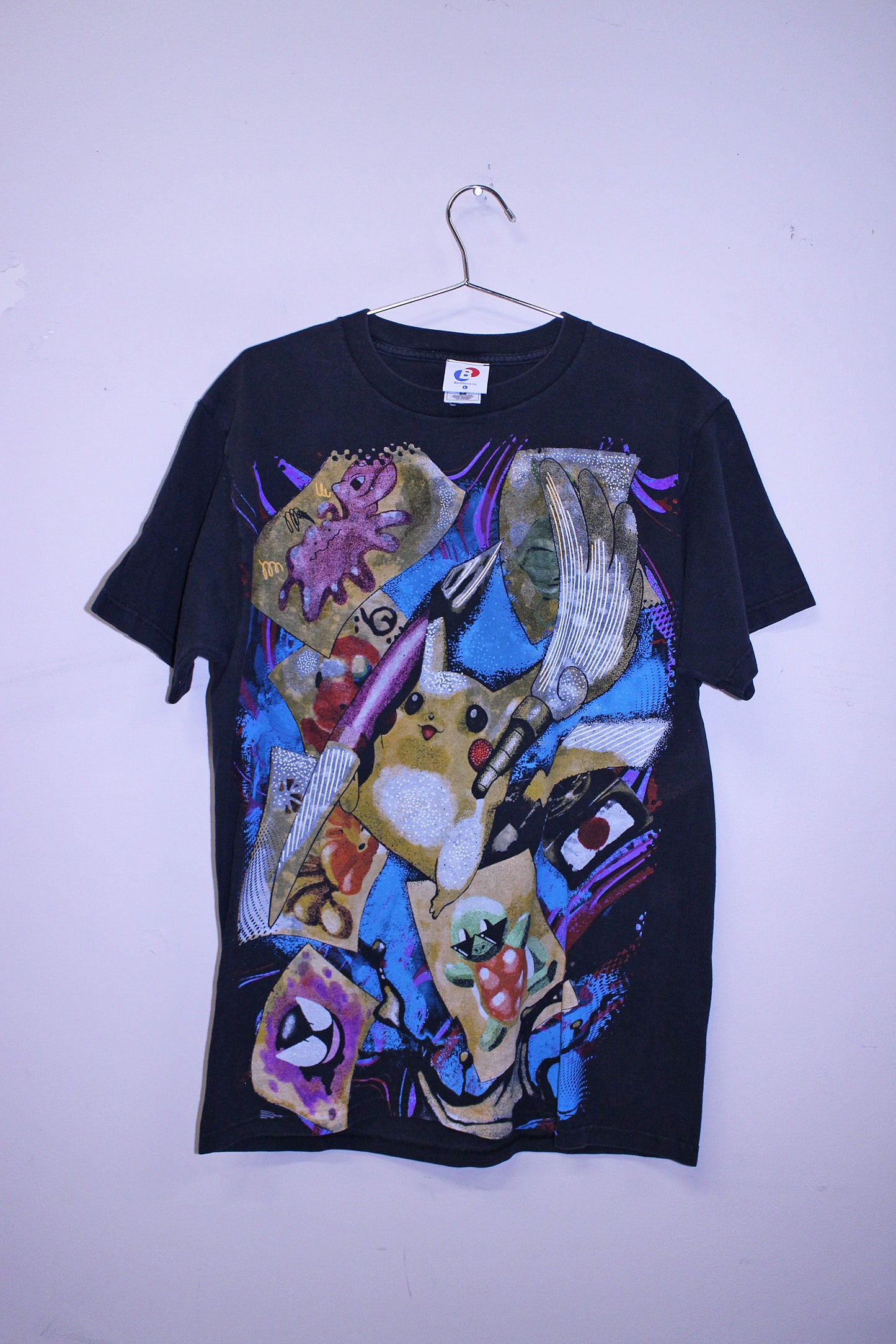 Illustrator Pika on y2k FOTL Heavyweight lightly faded distressed front print tee