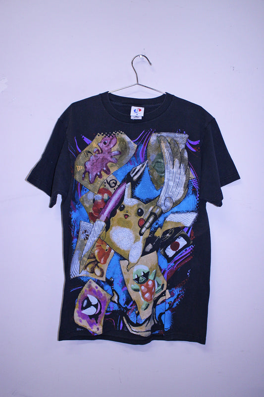 Illustrator Pika on y2k FOTL Heavyweight lightly faded distressed front print tee