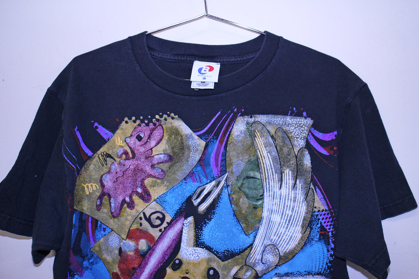 Illustrator Pika on y2k FOTL Heavyweight lightly faded distressed front print tee