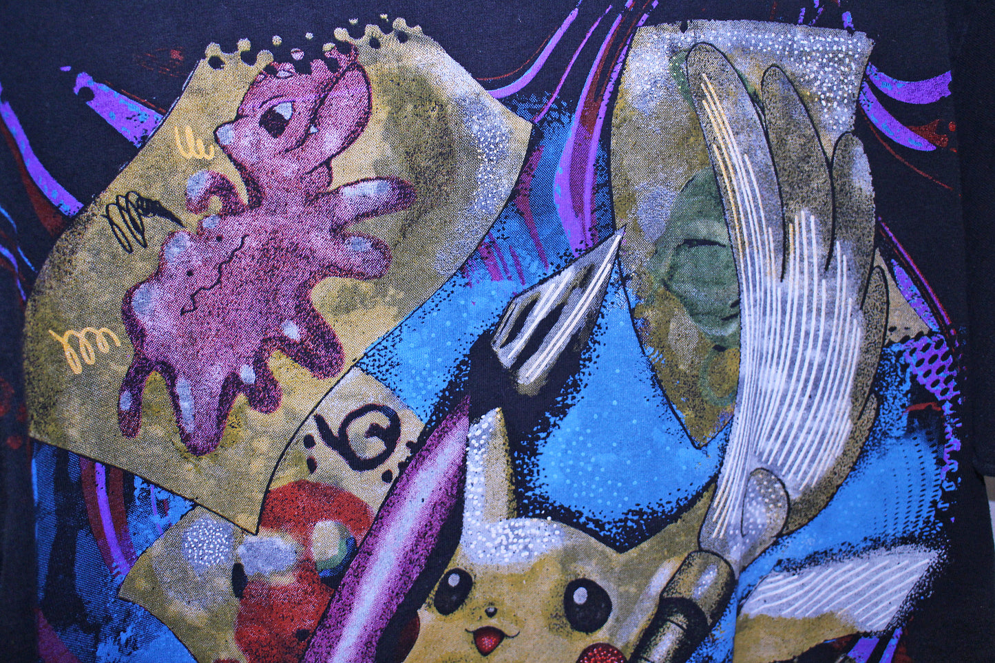 Illustrator Pika on y2k FOTL Heavyweight lightly faded distressed front print tee