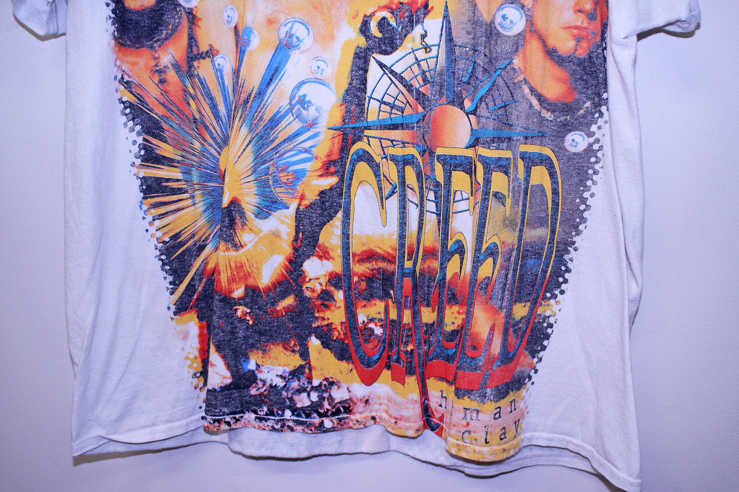 CREED faded print on hanes under tee (XXL)
