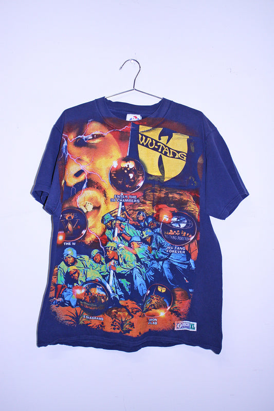 Wu Army on vintage Discus Navy tee (XL)