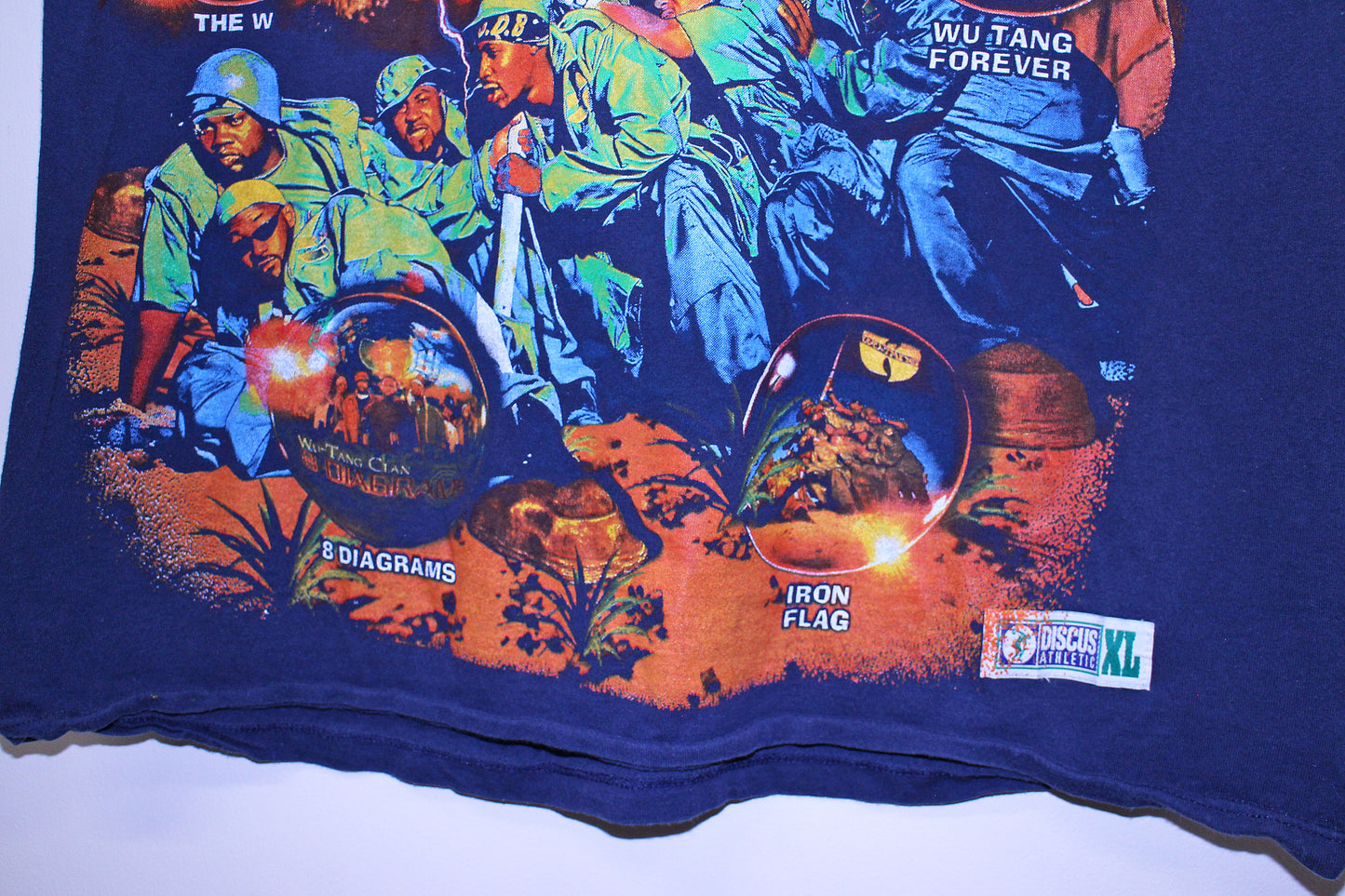 Wu Army on vintage Discus Navy tee (XL)