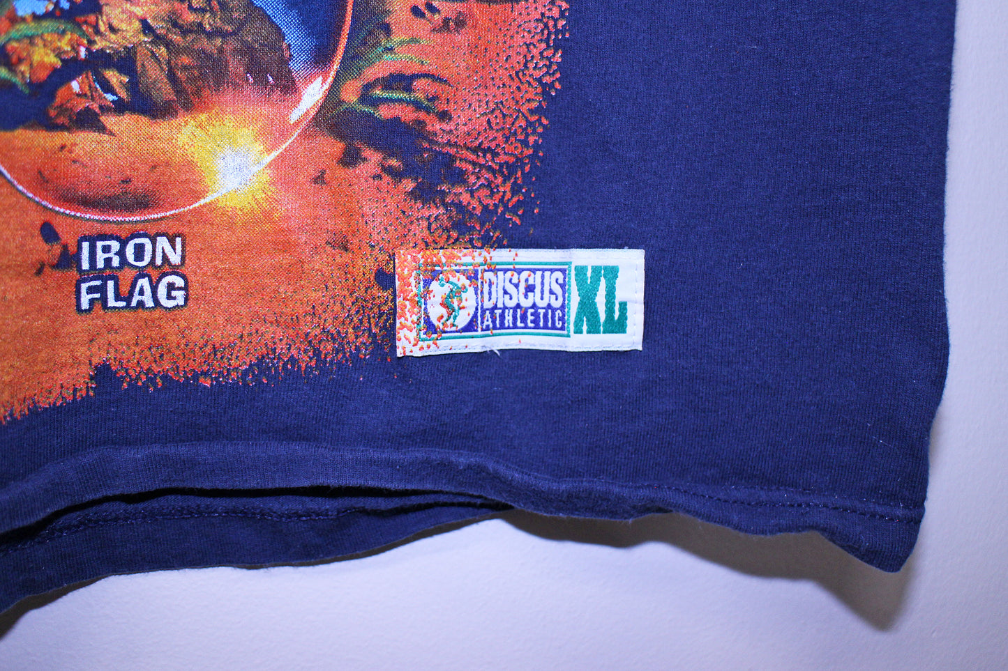 Wu Army on vintage Discus Navy tee (XL)