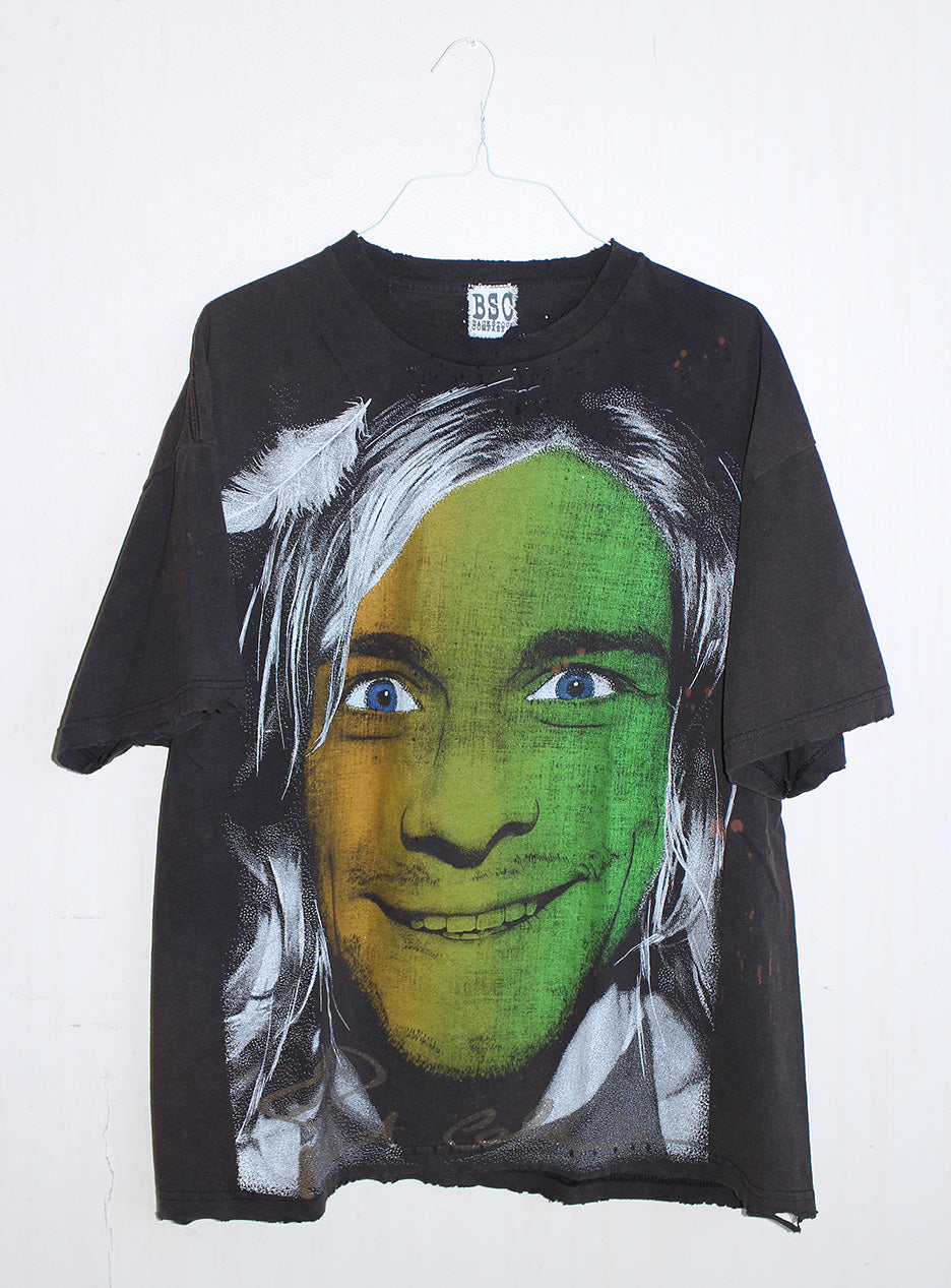 Kurt NIRVANA Faded & Distressed T-shirt (XL)