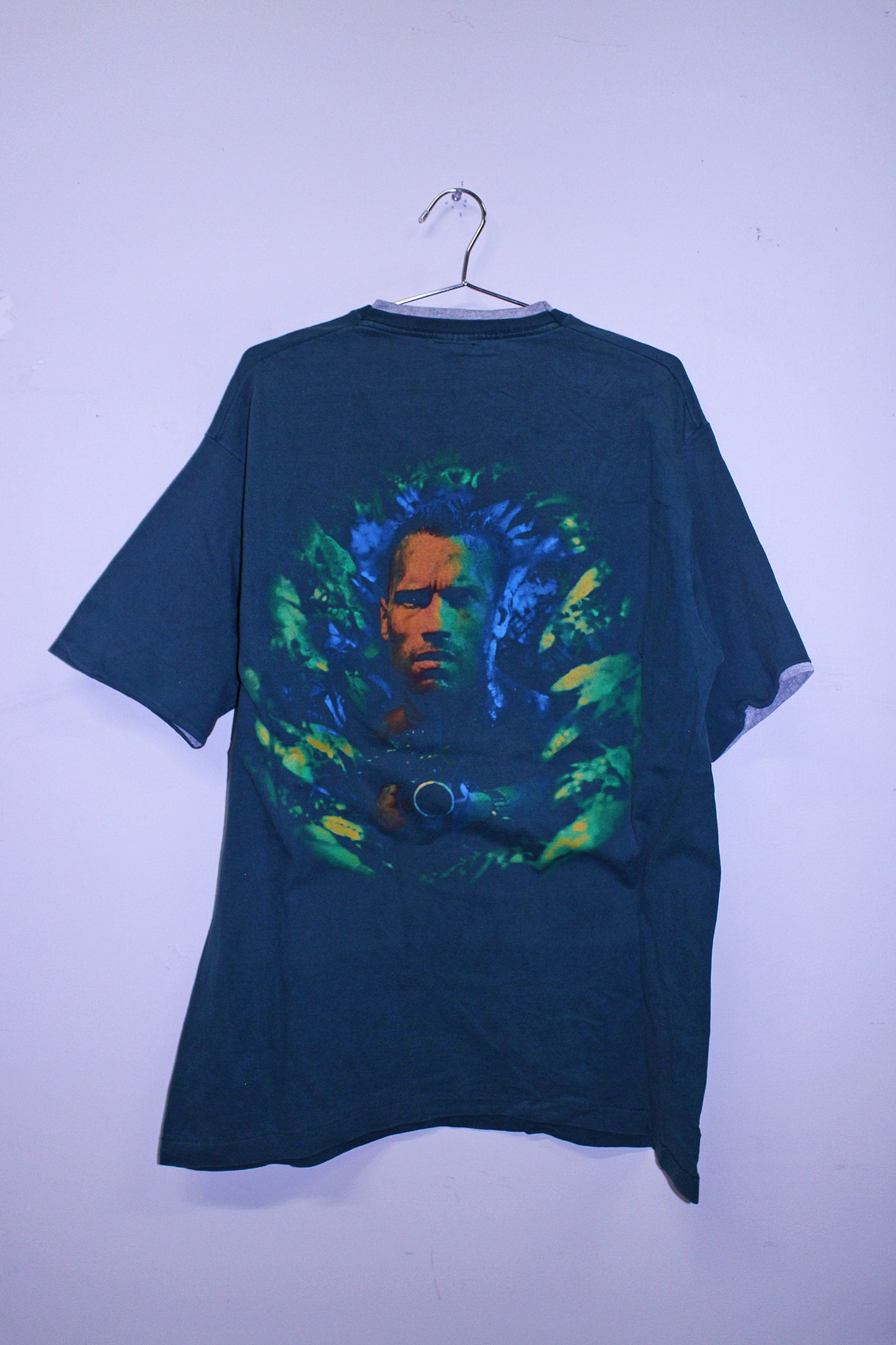 Predator on Green single stitch tee double walled sleeve (XLT)