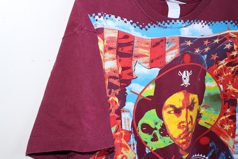 Ice Cube on Vintage Maroon T-shirt (L)