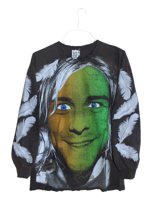 Kurt NIRVANA Faded & Distressed L/S T-shirt