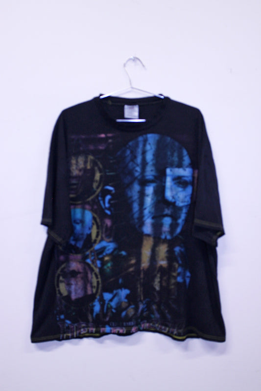 Hellraiser on vintage hanes soft thin contrast stitch pocket tee (XXL)