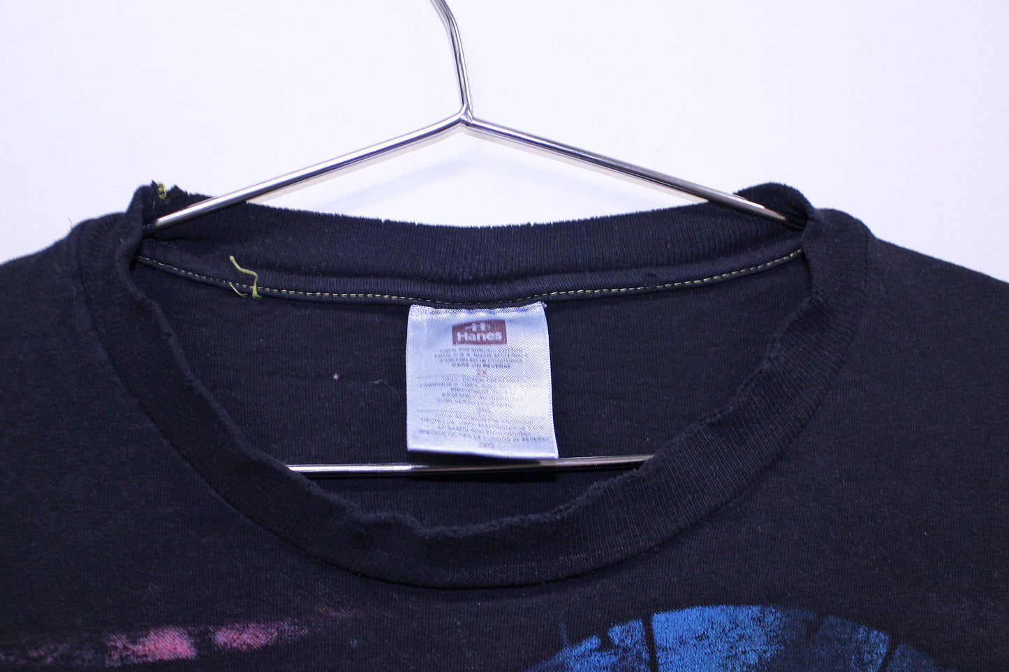 Hellraiser on vintage hanes soft thin contrast stitch pocket tee (XXL)