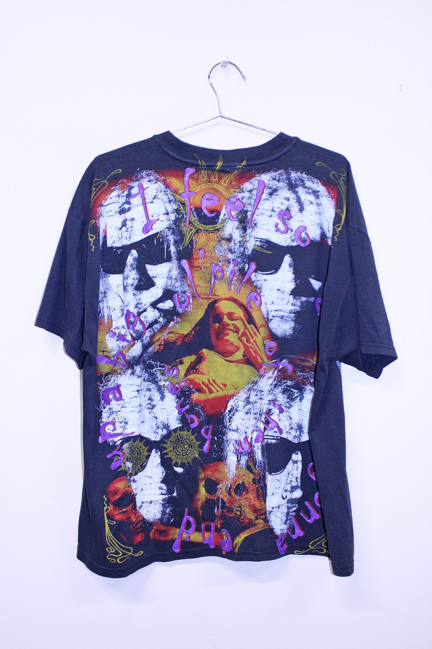A.I.C on vintage hanes 50/50 faded black tee (XL)