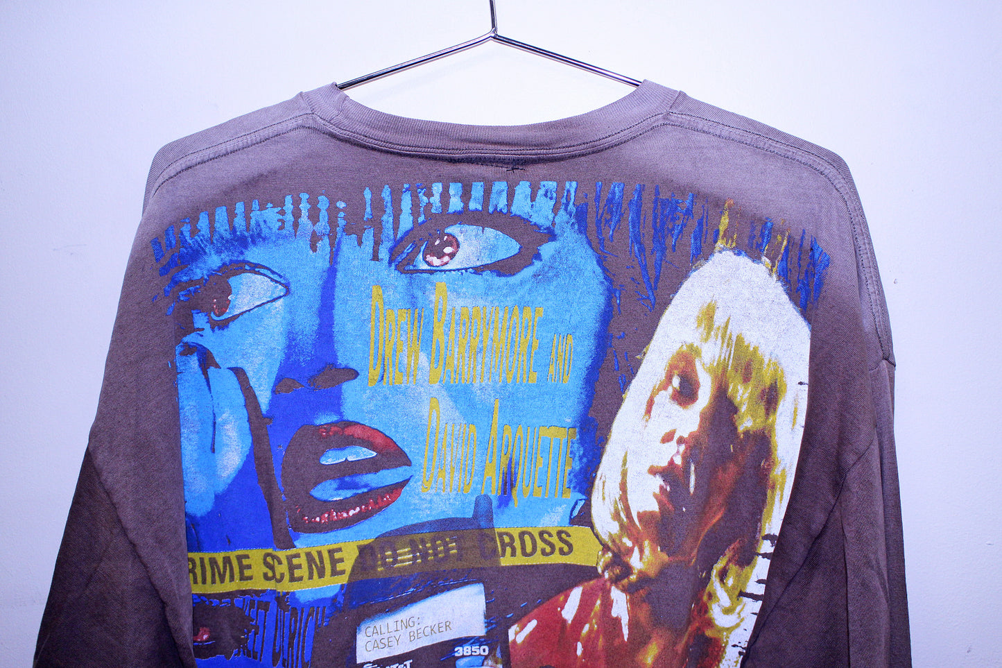 Ghostface on heavy sun faded joe boxer long sleeve  (L)