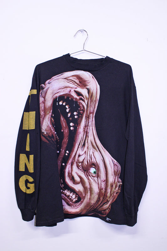 The THING on vintage Hanes beefy contrast stitch long sleeve (XL)