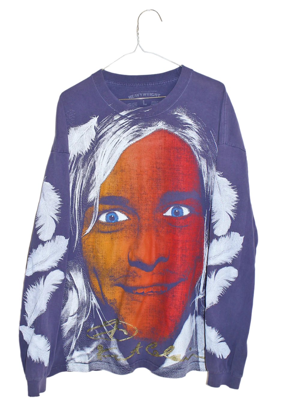 Kurt NIRVANA Faded modern 'heavyweight' t-shirt (L)