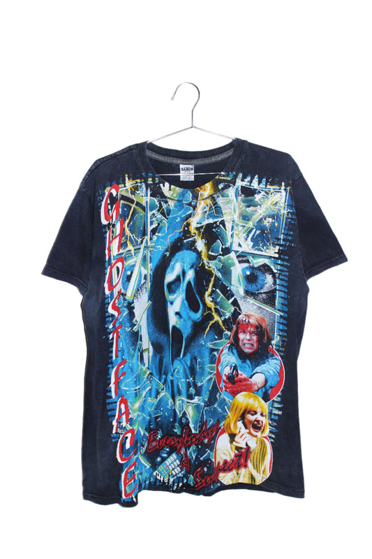 Scream/Ghostface on faded Harlem shortsleeve Tee (L)