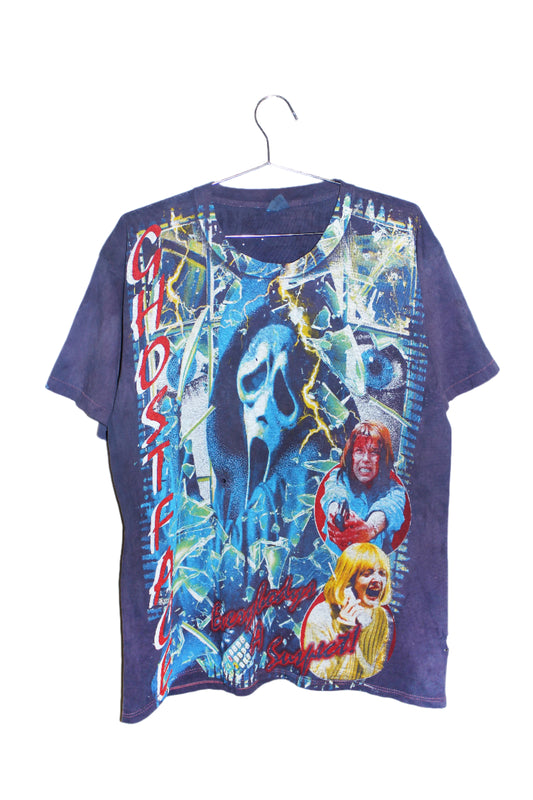 SCREAM/Ghostface on re-dyed la breve single stitch shortsleeve Tee (M)