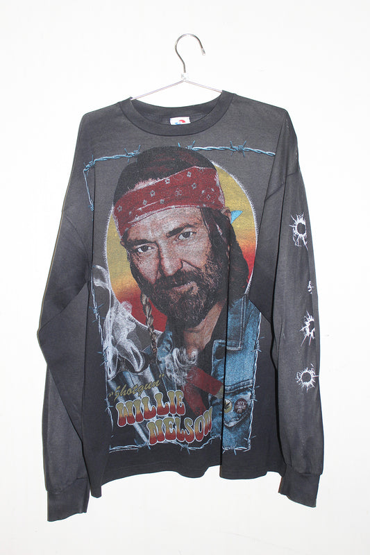 Willie Nelson on FOTL Faded Longsleeve (XXL)