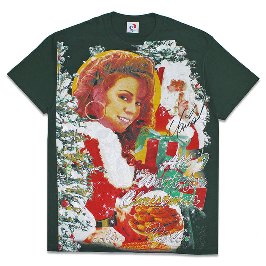 *GREEN* Mariah Carey 'All I Want For Christmas' Orig. fan art shirt