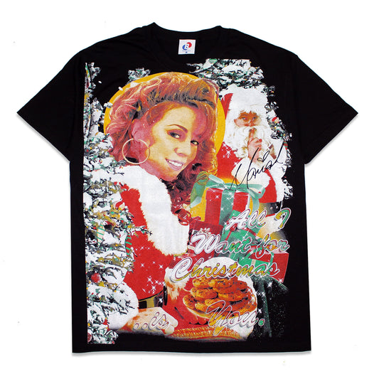 *BLACK* Mariah Carey 'All I Want For Christmas' Orig. fan art shirt