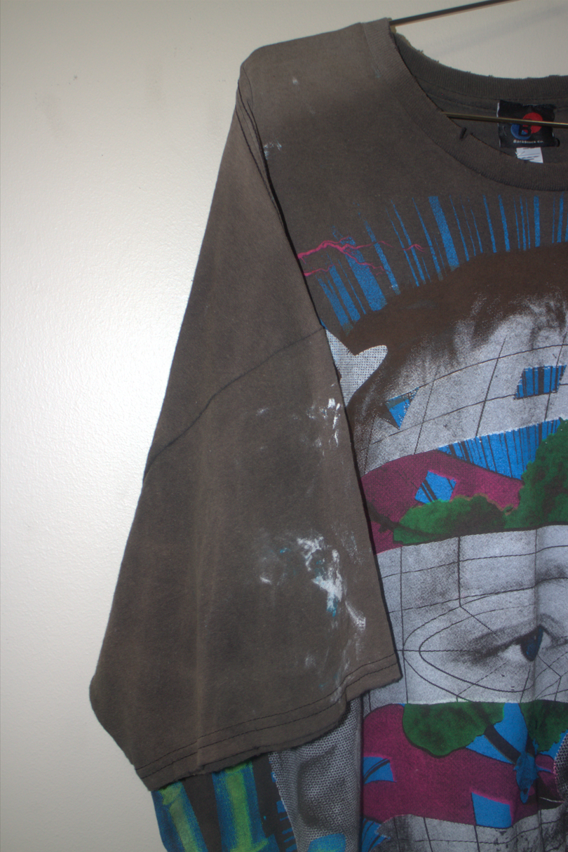 BSC faded raw edge one sided Radiohead Tee (XXL)