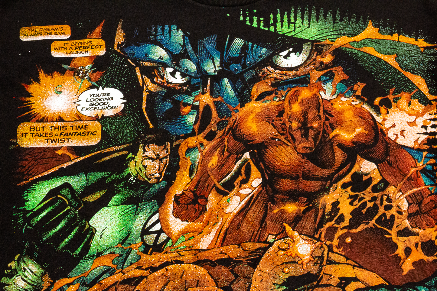 'Fantastic 4 Origin' Orig. fan art *HEAVYWEIGHT OVERSIZED* tee