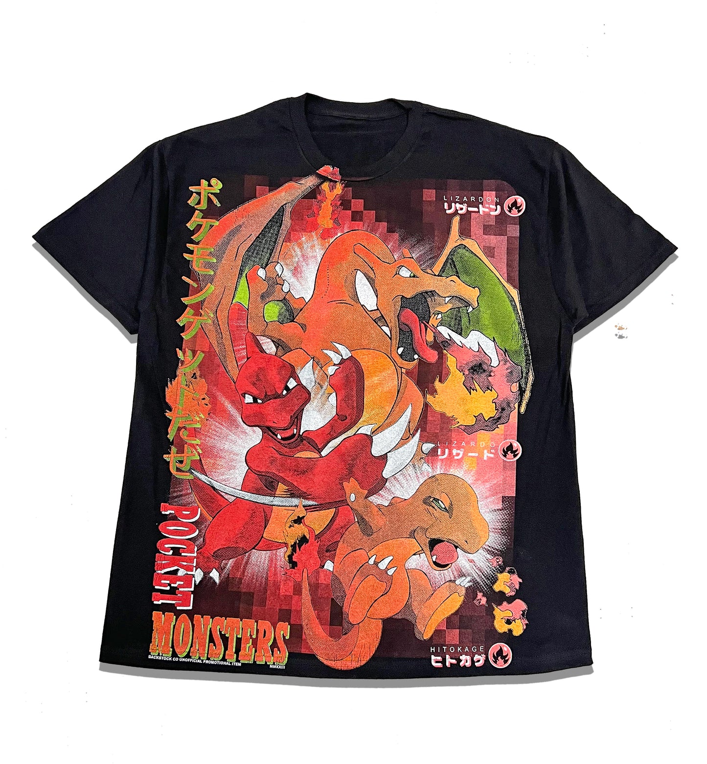 Japanese 'Lizardon/リザードン' Evoloution line Orig. fan art shirt