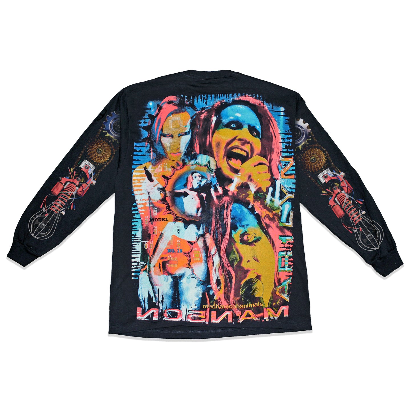 Man5on Mechanical Animals (98' Era) orig. fan art long sleeve tee