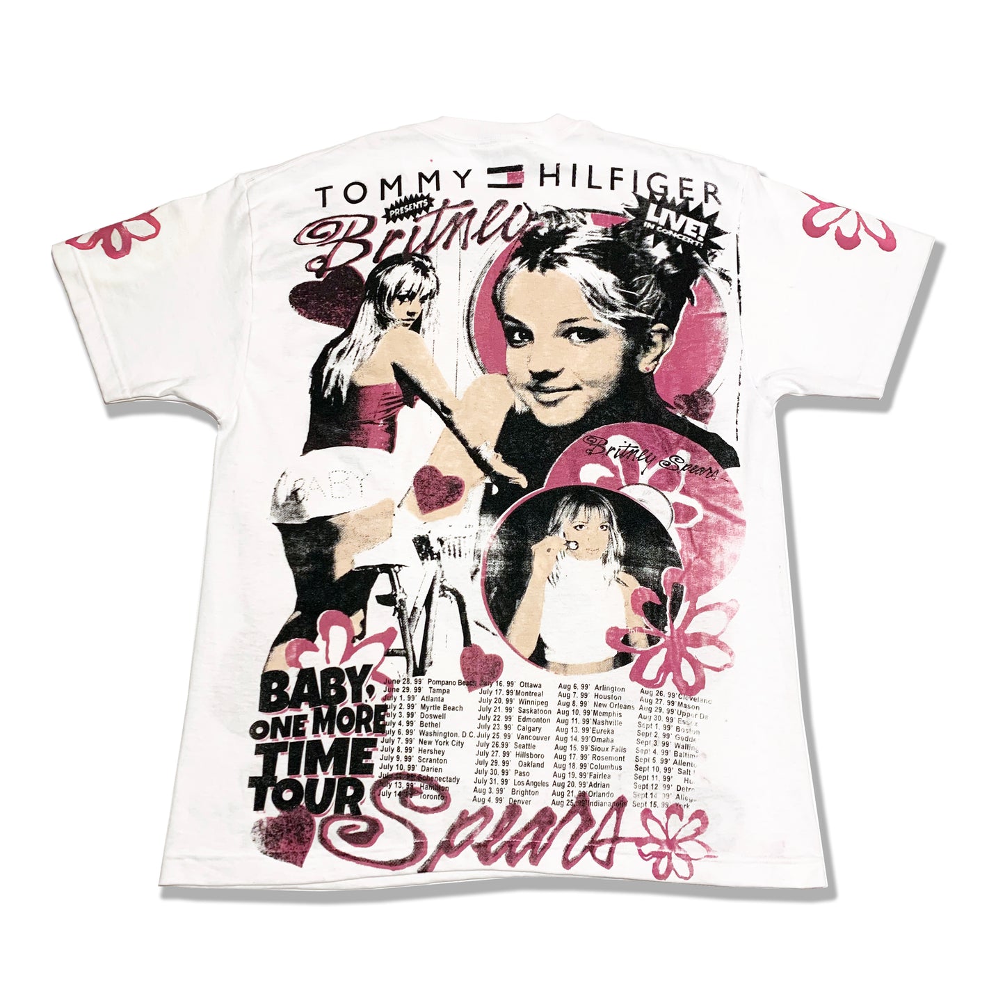 99' Britney Spears B.O.M.T Tour Sponsored by Tommy Hilfiger Orig. Bootleg Tee