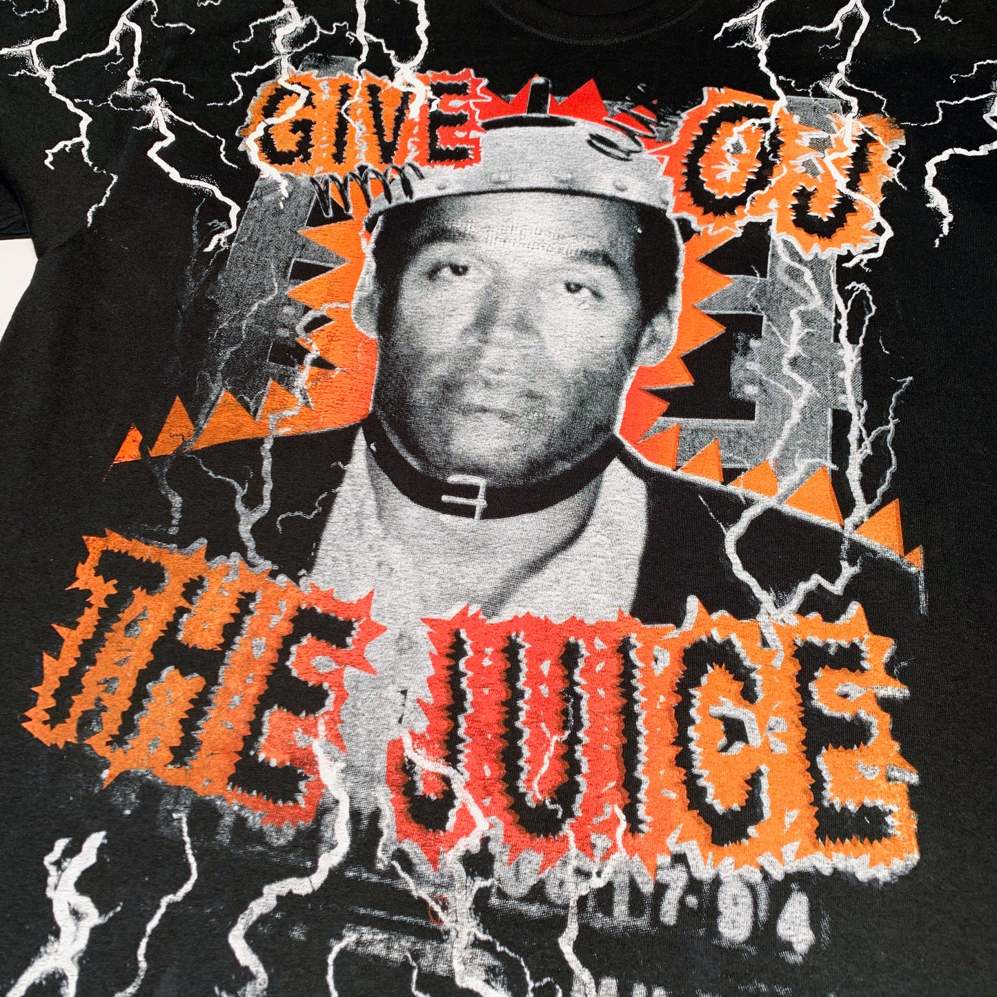 OJ Simpson 'Give OJ the juice' original bootleg tee