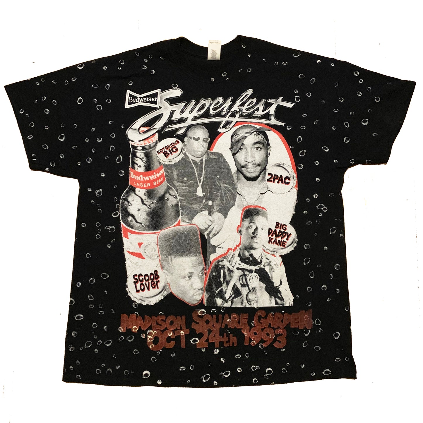 BUDWEISER Superfest 1993 Ft. Tupac/Biggie/BDK Orig. Bootleg Tee