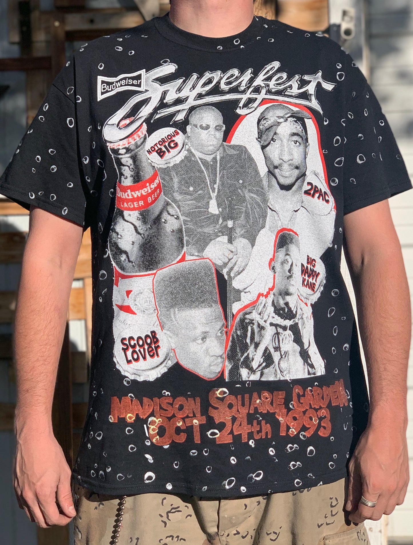 BUDWEISER Superfest 1993 Ft. Tupac/Biggie/BDK Orig. Bootleg Tee