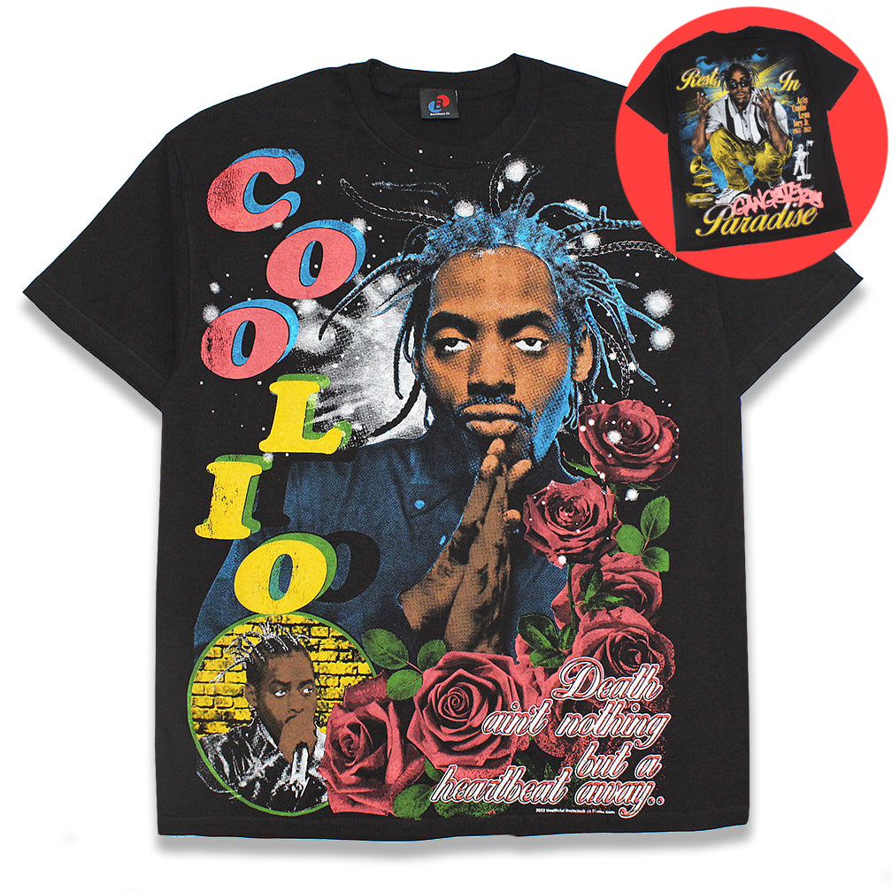 COOLIO RIP Rest In Gangsters Paradise Orig. bootleg tee