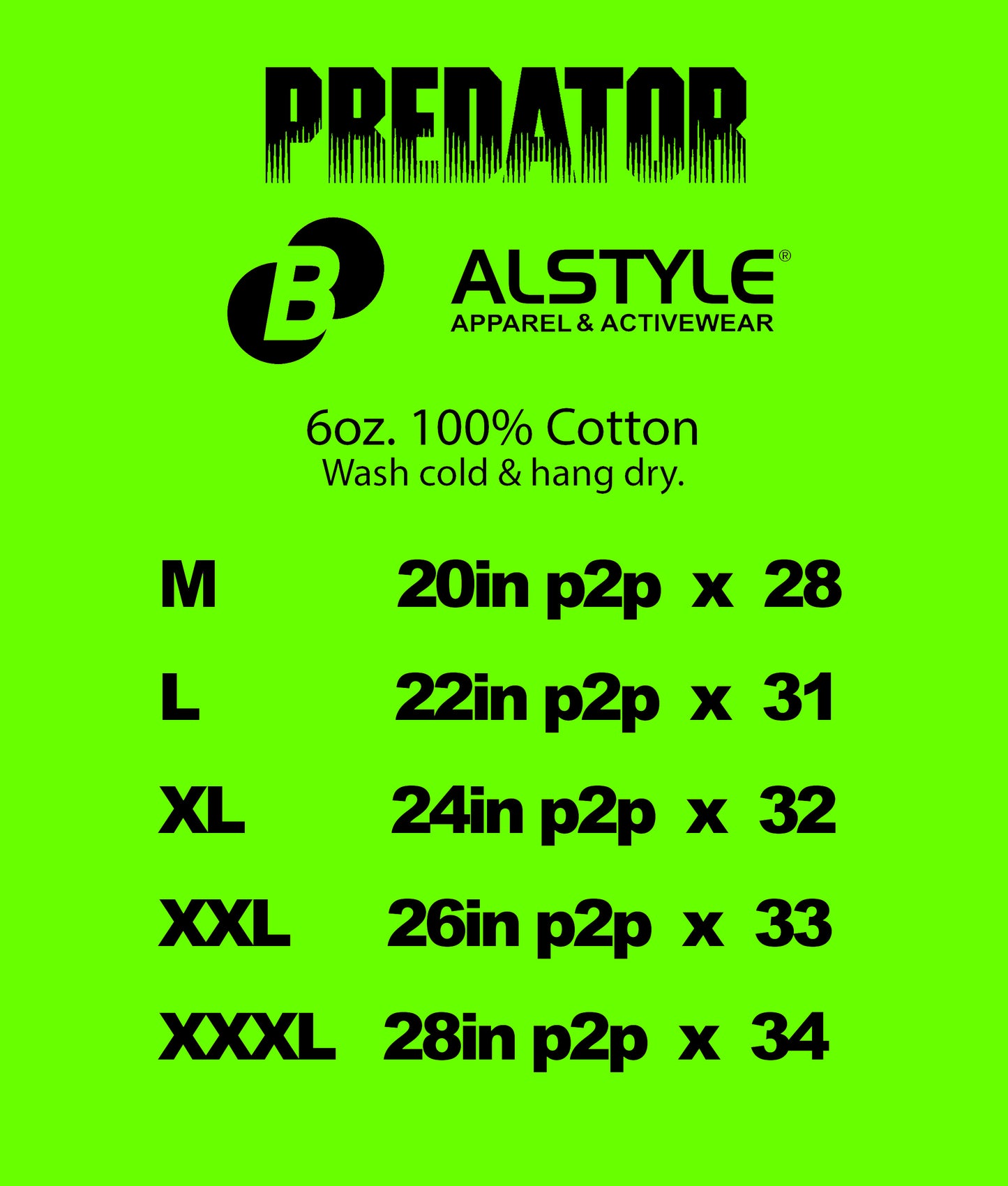 The Predator Original Bootleg Tee *NORMAL BLANK*