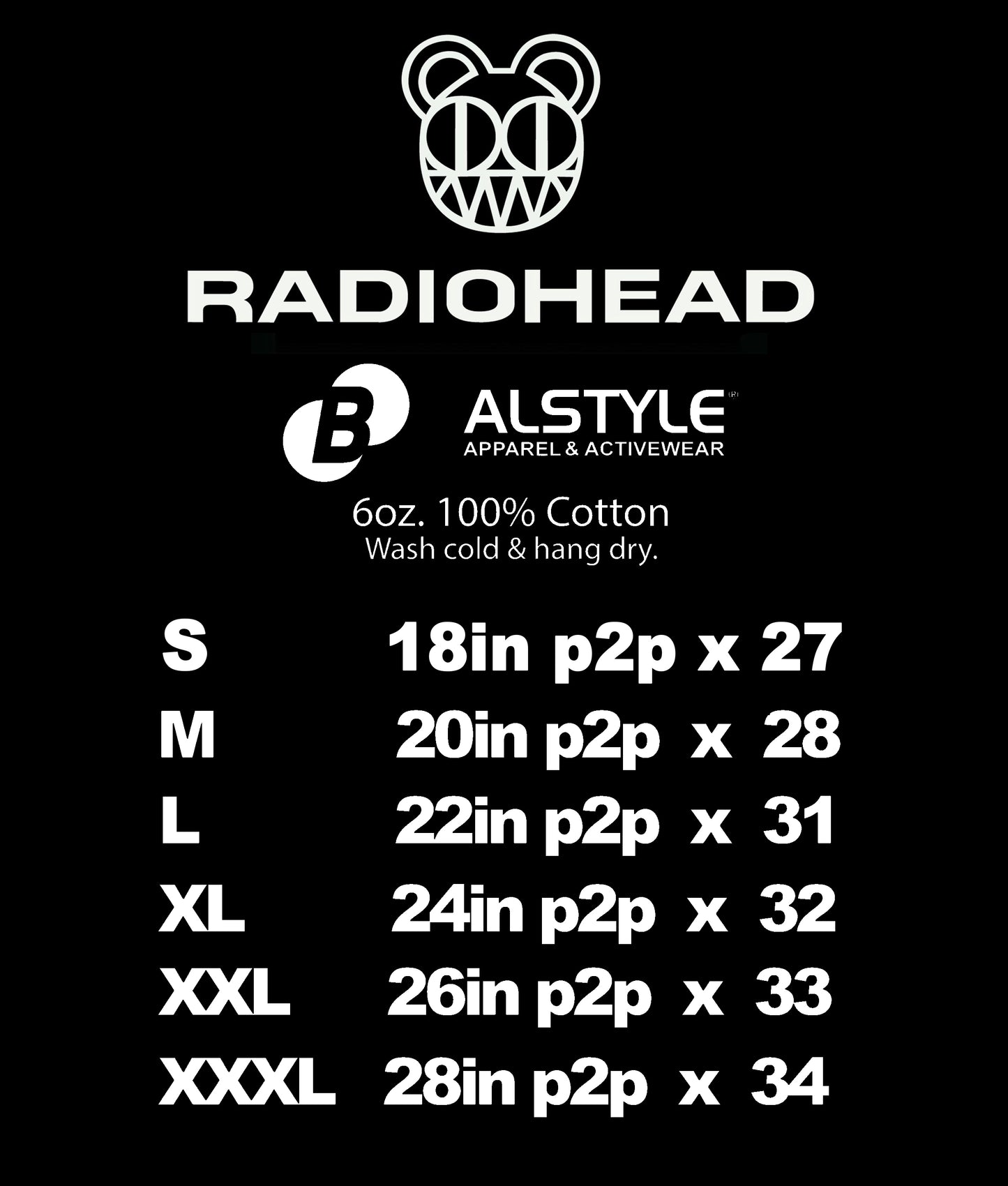 Radiohead 'OK Computer 97-98 Tour' Orig. bootleg tee *WHITE*