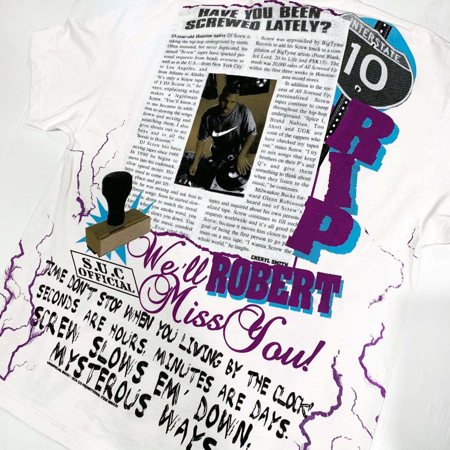 DJ SCREW Bootleg Tee *Thriftcon Exclusive* (WHITE)